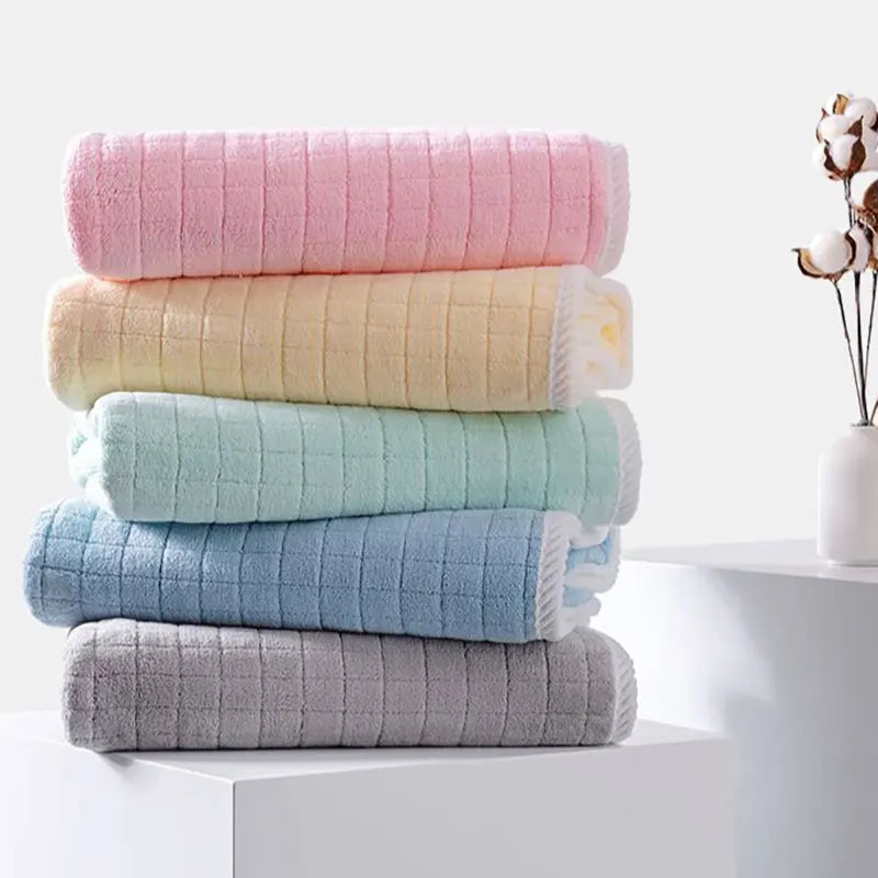 Square Spiral Bath Towel Designer Solid Color Quick Drying Water Absorbing Dry Hair Household And Daily Use Soft Square-Towels Qme