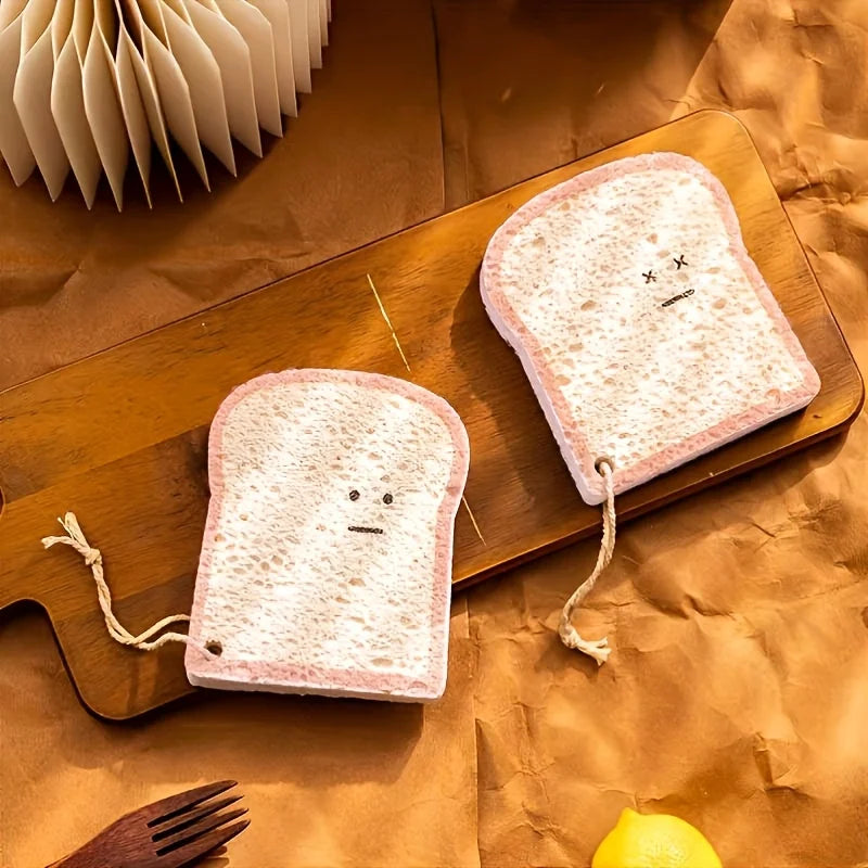 1pc Toast Wood Pulp Cotton, Toast Rag, Absorbent Rag, Kitchen Dish Rag, Dish Towel, Sponge Wipe, Scouring Pad, Magic Wipe Qme