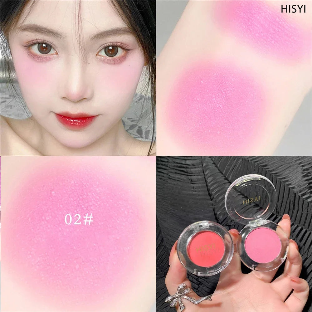 New 6 Colors Blush Makeup Palette Mineral Powder Red Rouge Lasting Natural Cream Cheek Tint Orange Peach Pink Blush Cosmetic Qme A-1