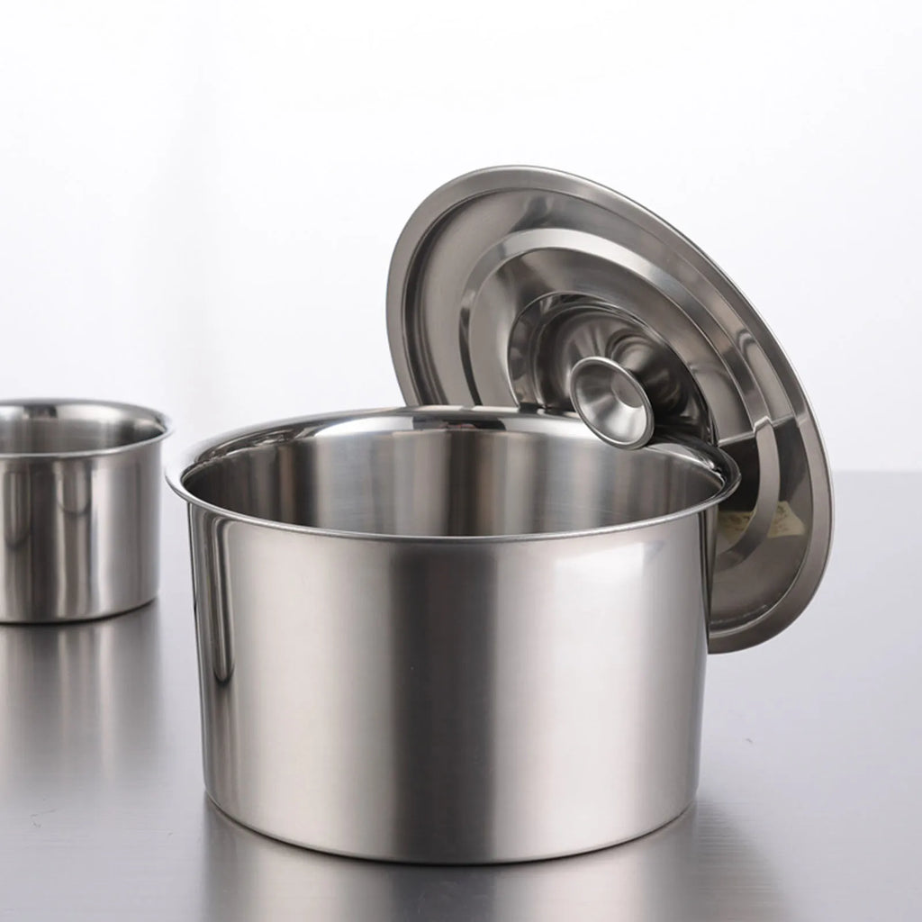 Stainless Steel Kitchen Seasoning Pot Multifunctional Seasoning Box Soup Bowl Mixing Bowl Egg Bowl Stew Cup for Home Cooking Qme