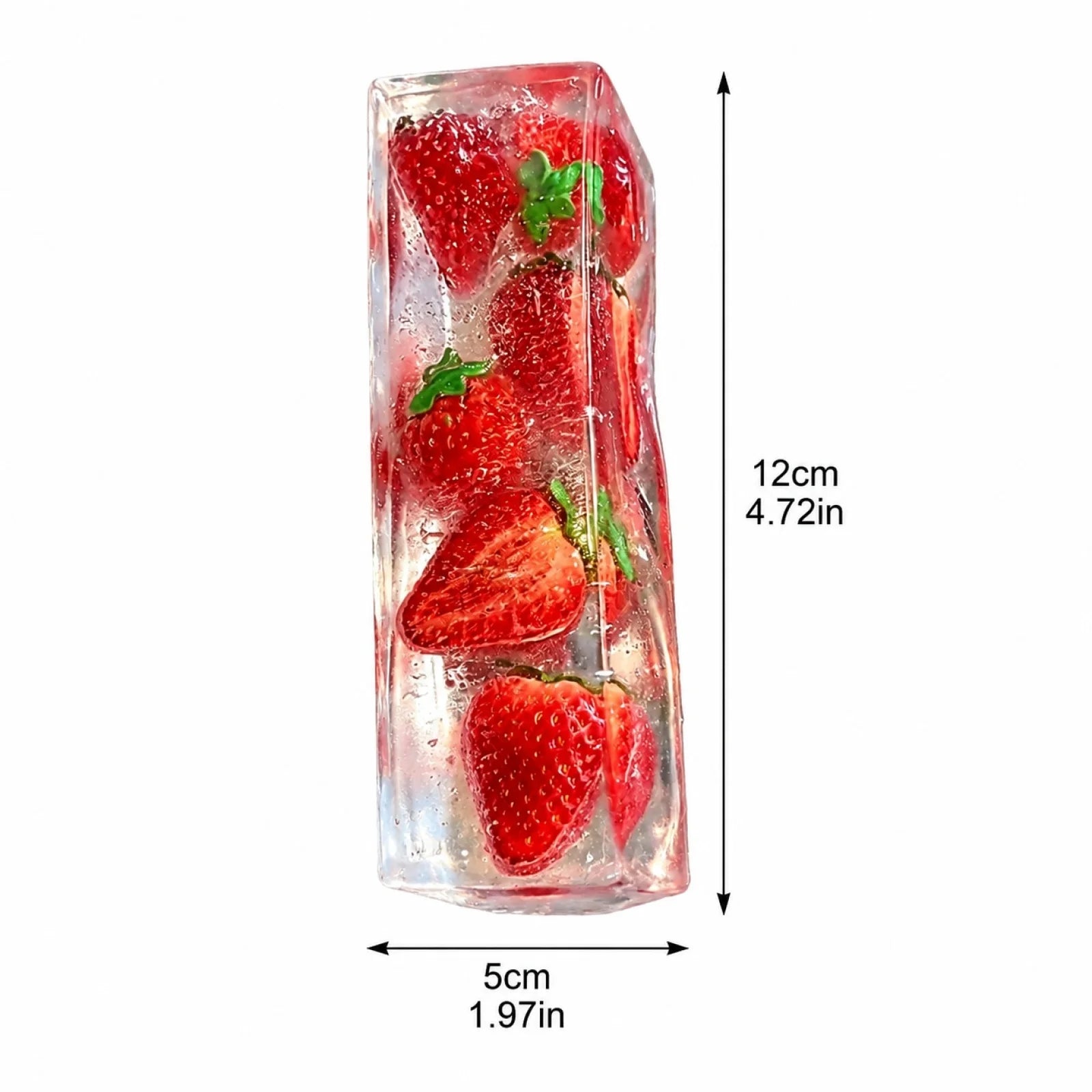 Long Rectangular Fruit Stress-relieving Toy Clear Ice Cubes Slow-rising Fidget Fun Toy for Adult Creative Holiday Halloween Gift Qme