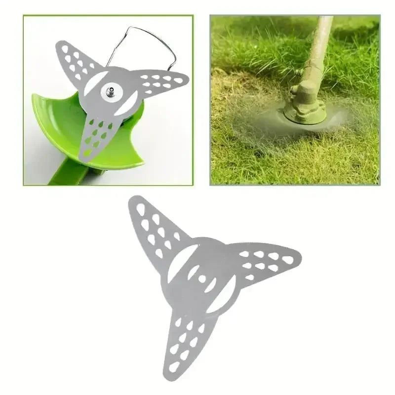 1/2/3Pcs Metal Grass String Trimmer Brushcutter Head Blades Universal Electric Lawn Mower Lawnmower Parts Tool Accessories Qme
