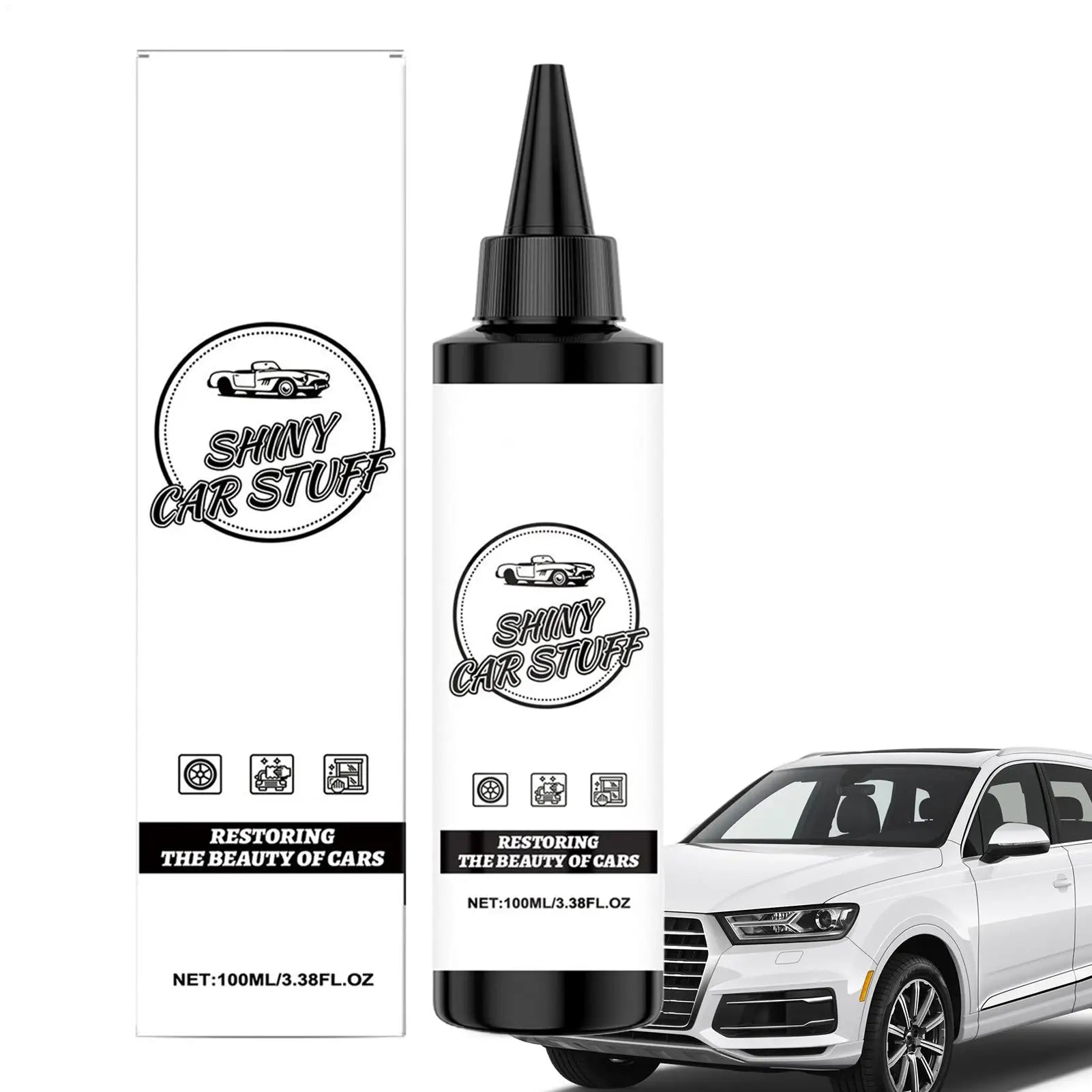Car Coating Agent Dustproof Waterproof Portable Automobile Cleaner Solution Car Polishing Agent Shine Restorer Hood Side Trunk Qme