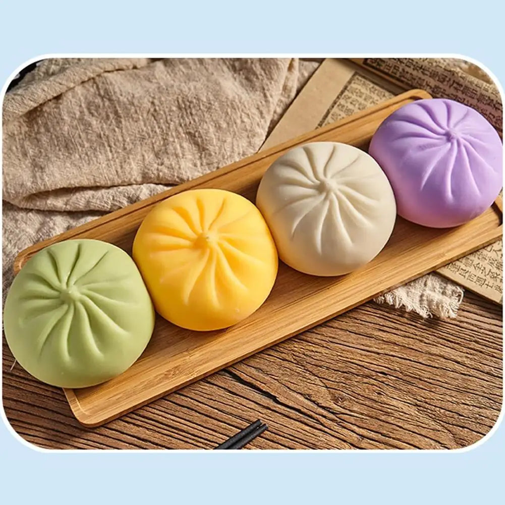 Colorful Dumpling Squishes Stress Balls Squeeze Dough Ball Squishy Qme