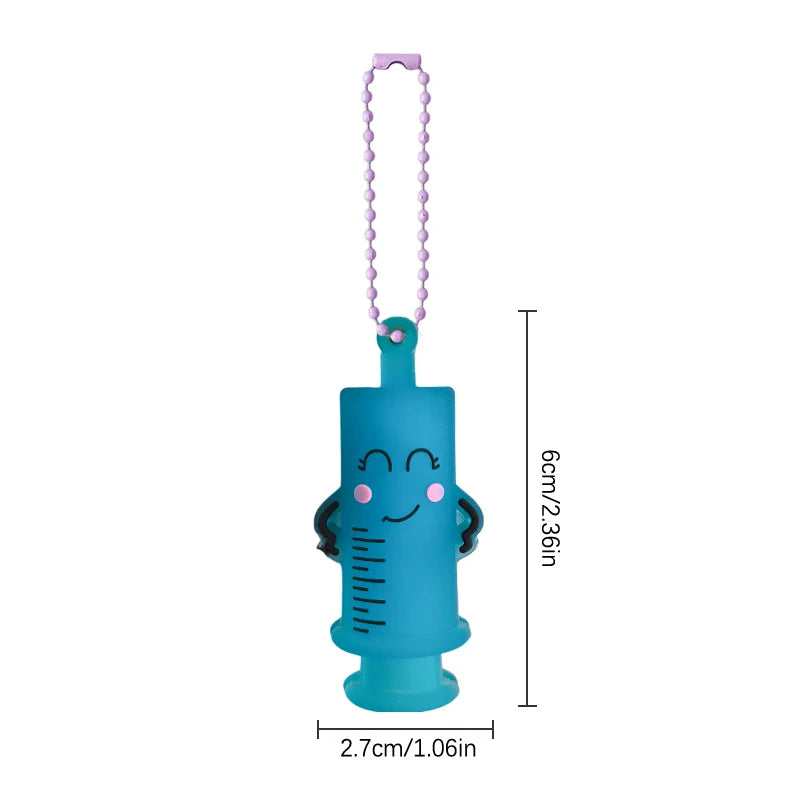 1Pc Ampoule Bottle Opener Keychain Syringe-Shaped Cutter Nurse Doctor Ampoule Bottle Opener Aid Medication Vial Breaker Tool. Qme