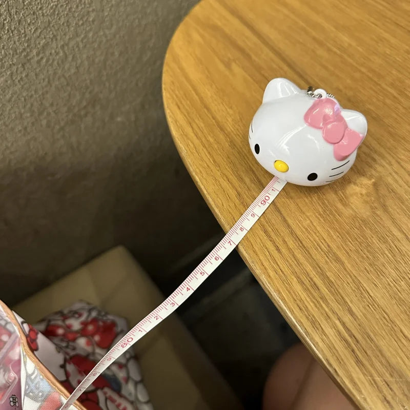 Hellokitty Cute Cartoon Soft Tape Measure Retractable Soft Tape Measure for Body Measurements Circumference Tape Measure Qme