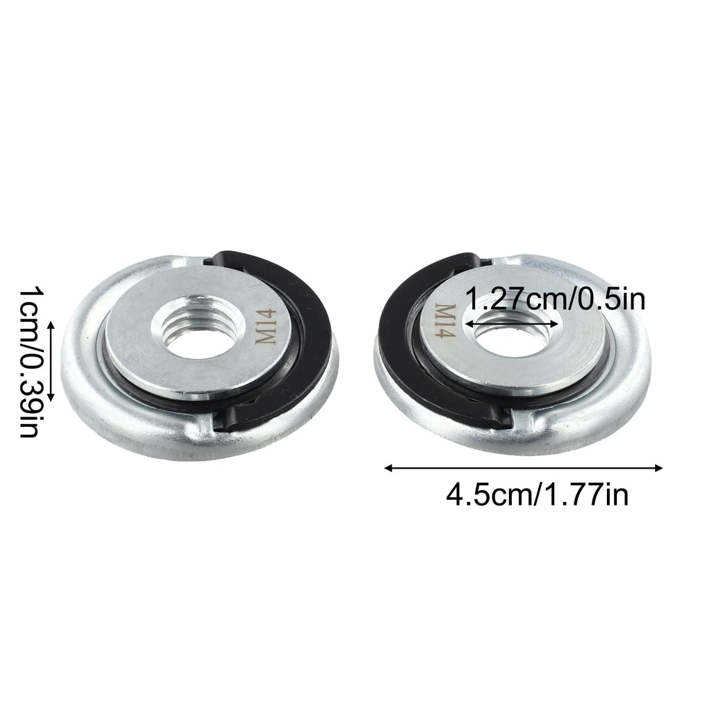 2 PCS M 14 Quick Release Nut Clamp Angle Grinder Nuts Suitable For Angle Grinder Replacment Lock Nuts Accessories 45x9.5mm Qme