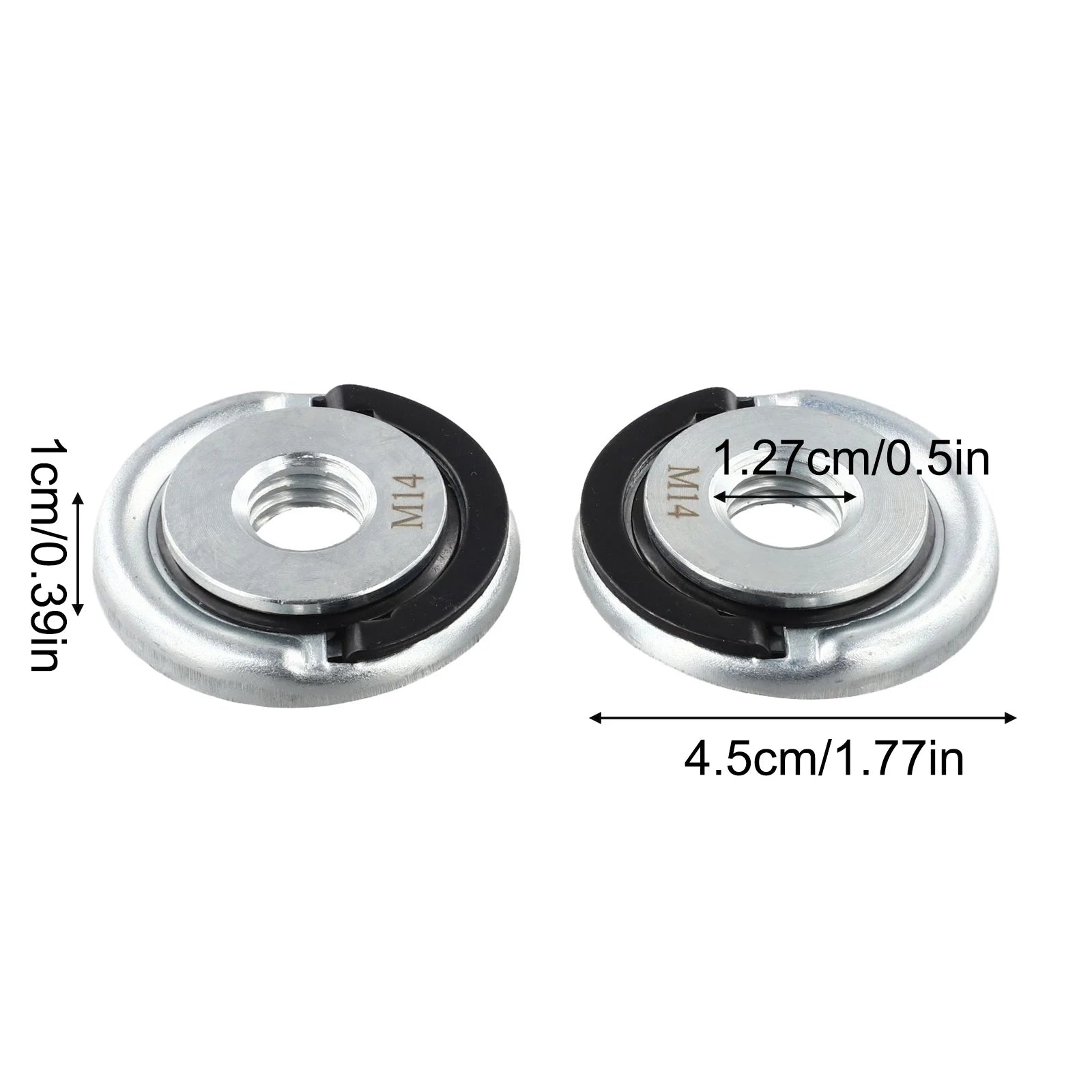 2 PCS M 14 Quick Release Nut Clamp Angle Grinder Nuts Suitable For Angle Grinder Replacment Lock Nuts Accessories 45x9.5mm Qme