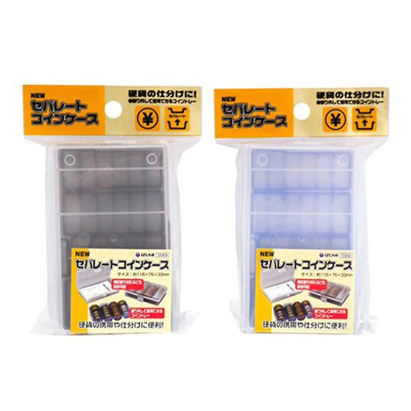 Clear Round Coin Cases Storage Capsules Display Protection Organizer Qme Default Title