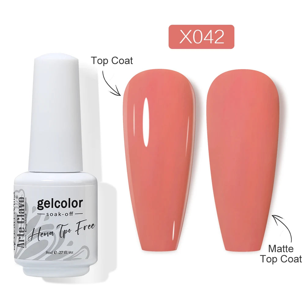 Arte Clavo HEMA Glitter Gel Nail Polish Pink Sliver Gold Sparkling