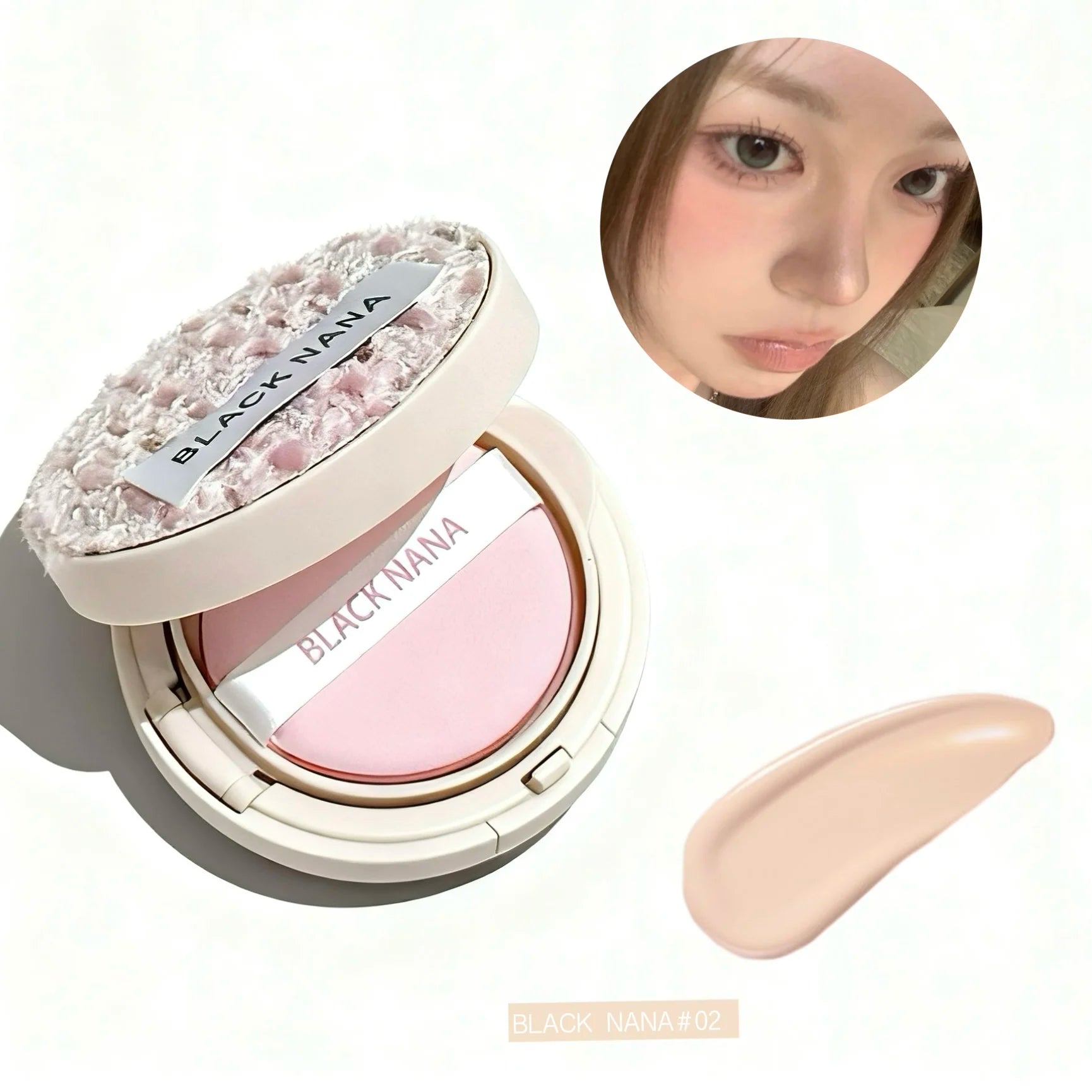 Air Cushion Foundation Ballet Light Natural Moisturizing Concealer Qme DB124-01