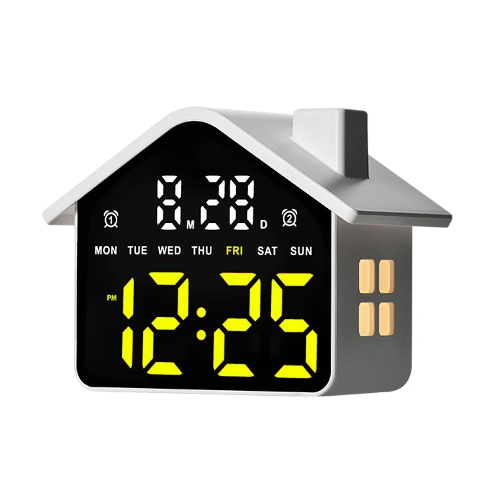 LED Electronic Table Clock USB Charging Multi-Functional House Clocks Creative Bedside Ornaments for Home Office Desk Decoration Qme Style G