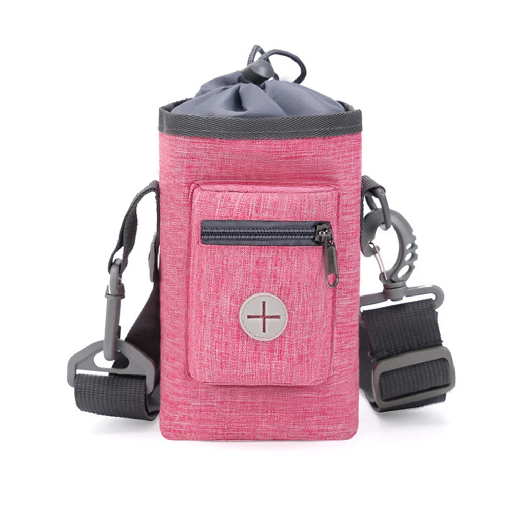 Portable Dog Training Pouch Bag Dog Training Treats Food Pouches, Fanny Pack Treat Holder Dog Treat Bags Toys Or Pet Qme Pink