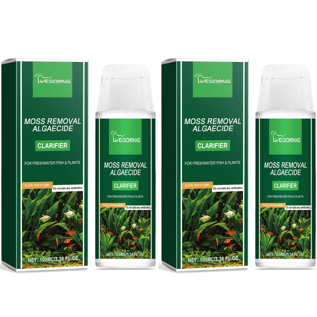 Moss Removal Algaecide Quickly Improve Water Effectively Inhibit Algae Growth Keep Water Clean Algae Removal Clarification Agent Qme 2 X 100ml Boxed