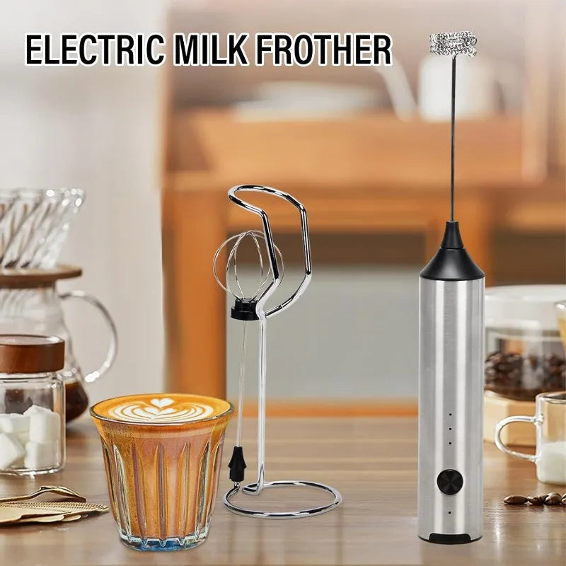 Rechargeable Electric Whisk USB Charging Mini Milk Foam Coffee Whisk Portable Whisk Blender Kitchen Cooking Blender Qme