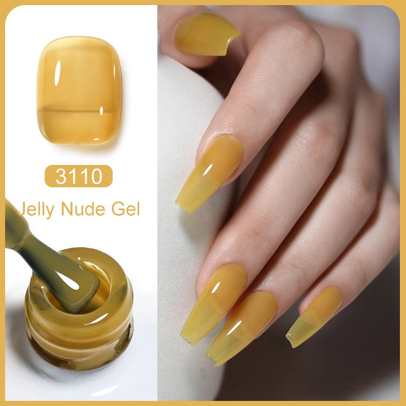 Arte Clavo Transparent Nude Pink Jelly Gel Nail Polish Semi Permanent
