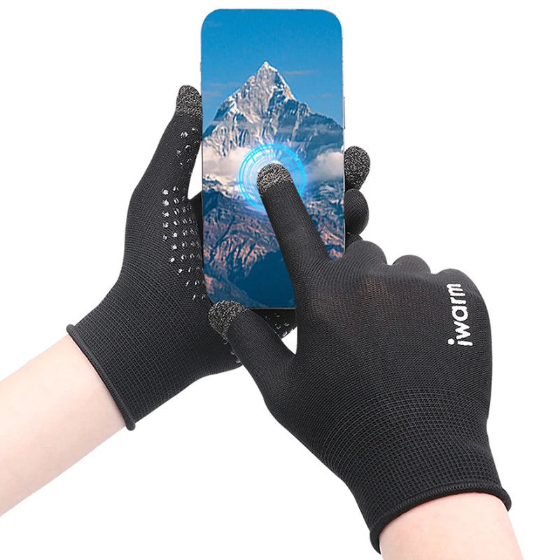 1Pair Anti-ultraviolet Outdoor Sports Running Glove Warm Touch Screen Qme