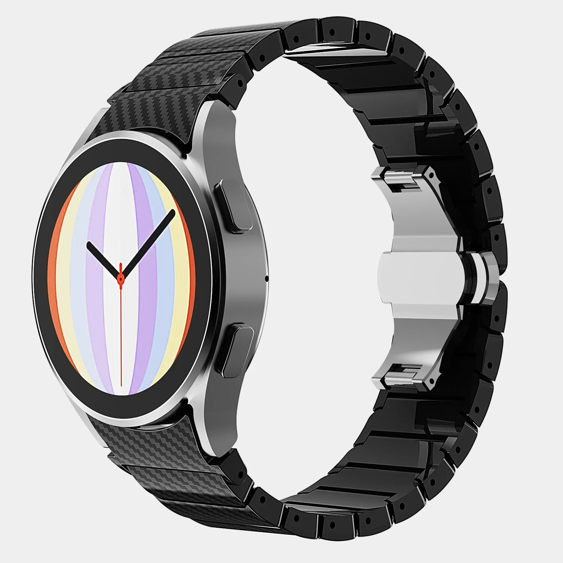 No Gaps Carbon Fiber Strap For Samsung Galaxy Watch 6 Classic 43 47mm 6/5 40 44mm 42 46mm Bracelet For Watch 5Pro Quick Fit Band Qme