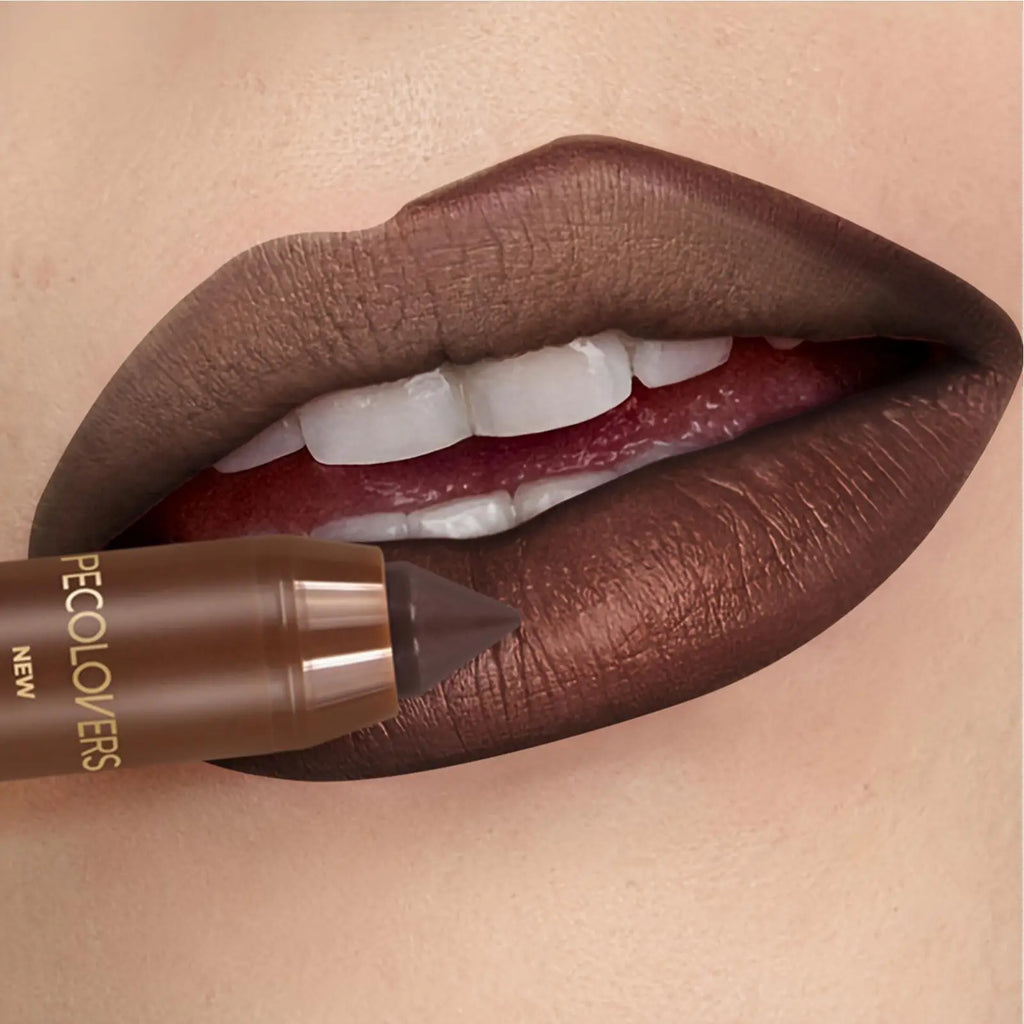 Multi-color Matte Lipstick Crayon Long-lasting Natural Effect Brown Qme