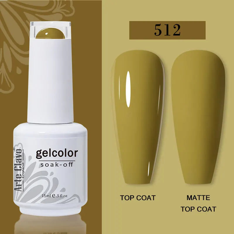 Arte Clavo15ml Gel Nail Polish Burgundy Red Brown Chocolate Art Soak