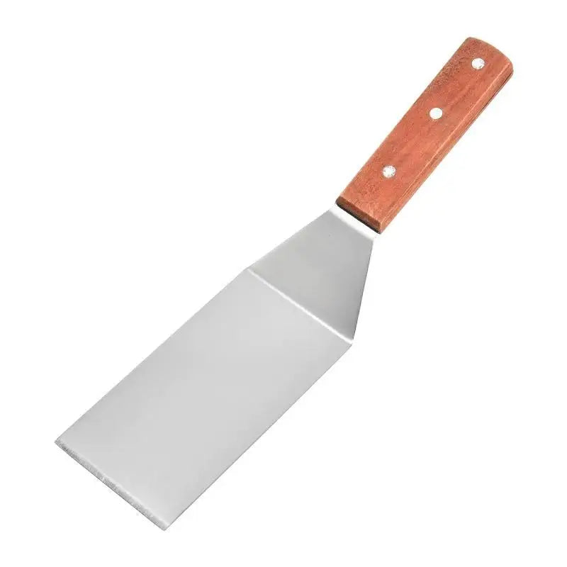 Stainless Steel Spatula Grill Scraper Non Stick Durable Barbecue Qme C