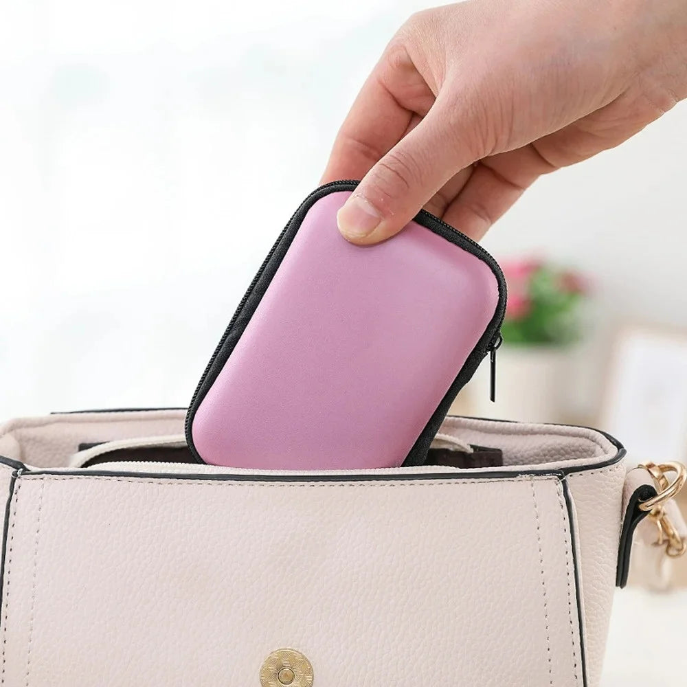 Headphone Storage Bag Mobile Phone Charger Data Cable Protection Bag Data Cable Usb Flash Drive Travel Portable Eva Zipper Bag Qme