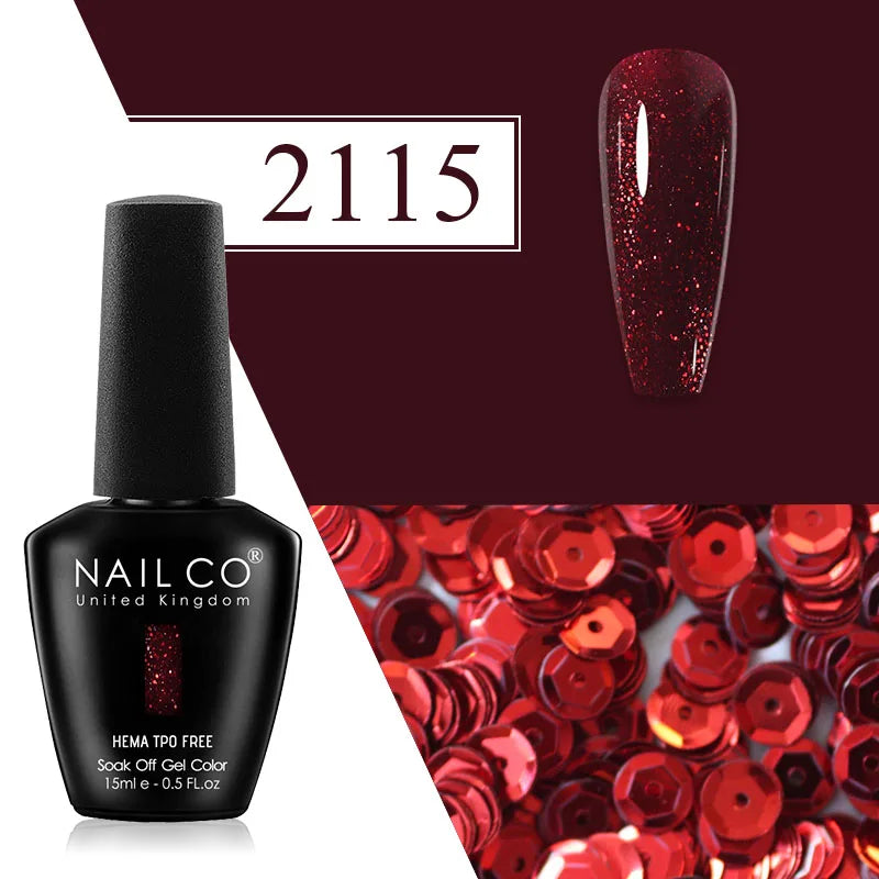 NAILCO Plum Gel Nail Polish Matte Coat Autumn Winter Semi Permanent