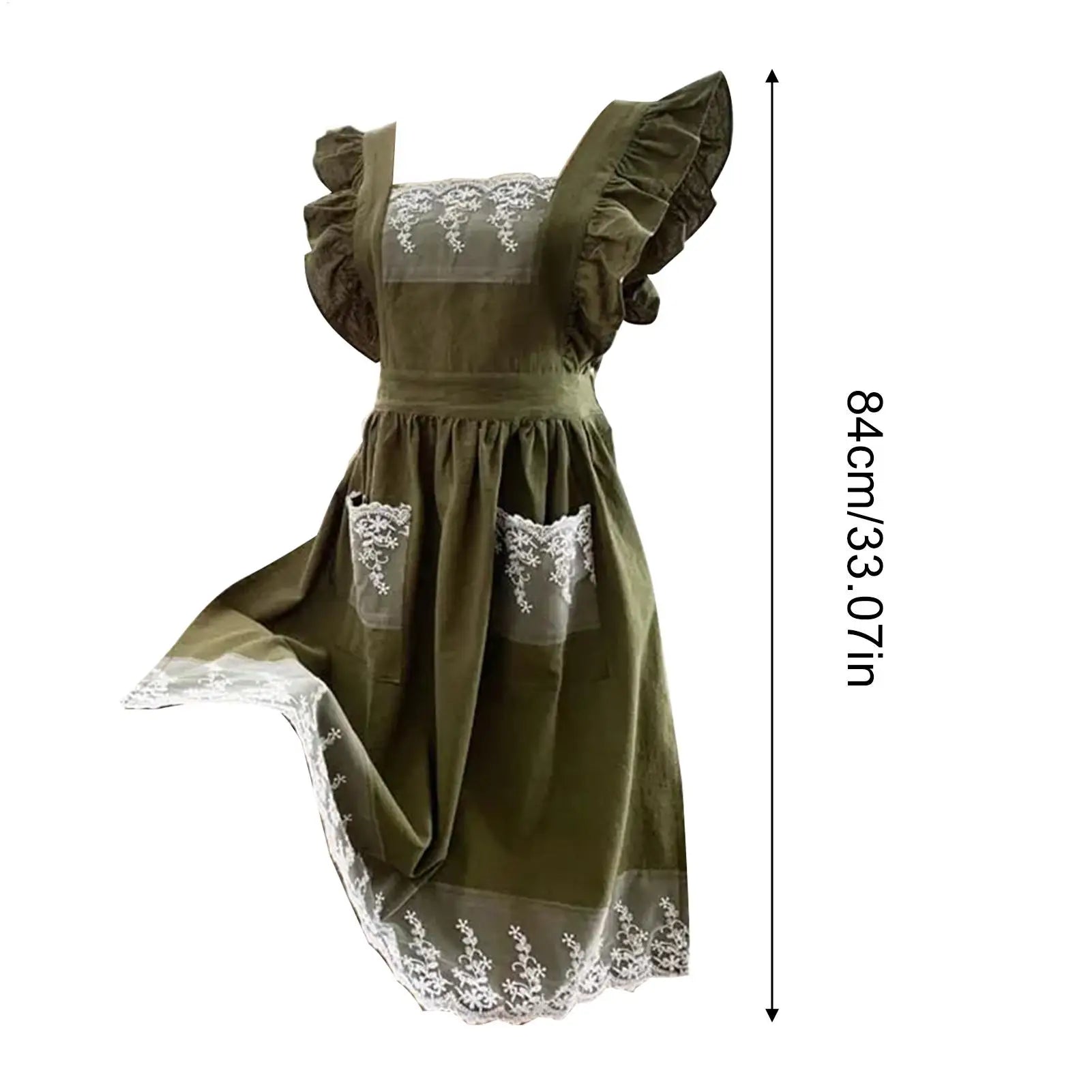 Kitchen Aprons For Women Elegant Adjustable With Pockets Womens Dresses Gardening Apron For Cooking Baking Cleaning Work Qme