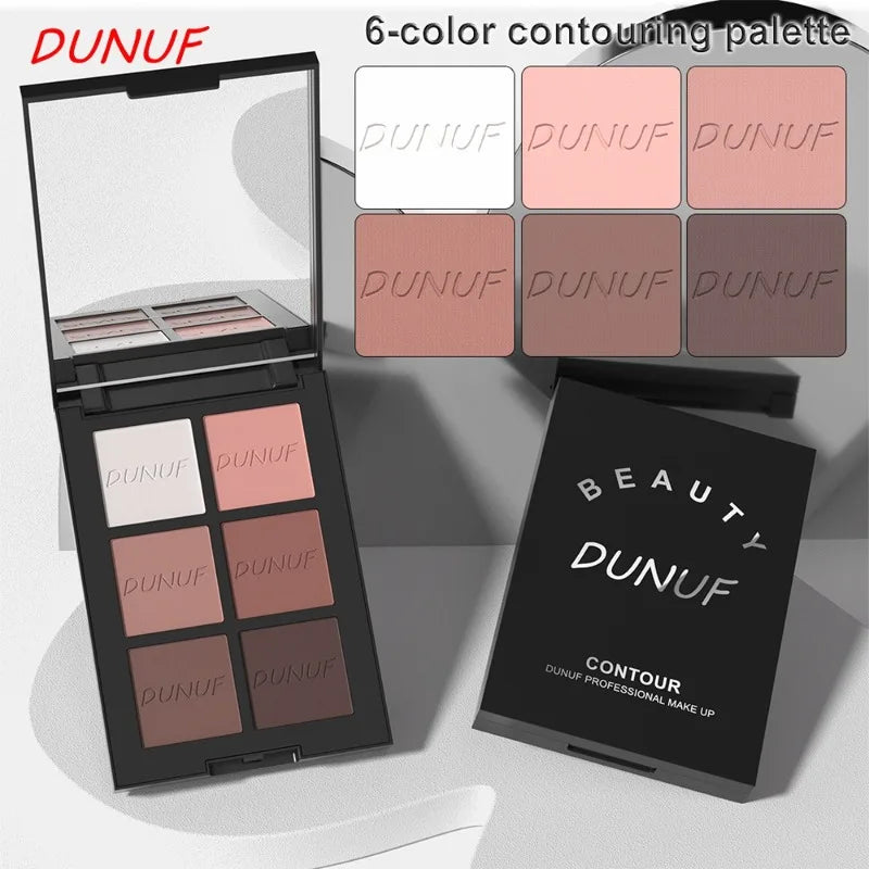 6 Colors Highlight Contouring Powder Palette Face Shadow Contouring Powder Makeup Palette Blusher Face Bronzer Color Cosmetics Qme