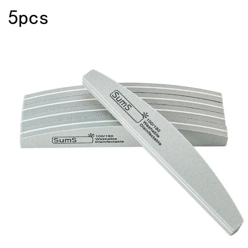 2 5 Professional Double-sided Nail File Block Colorful Sponge Polish