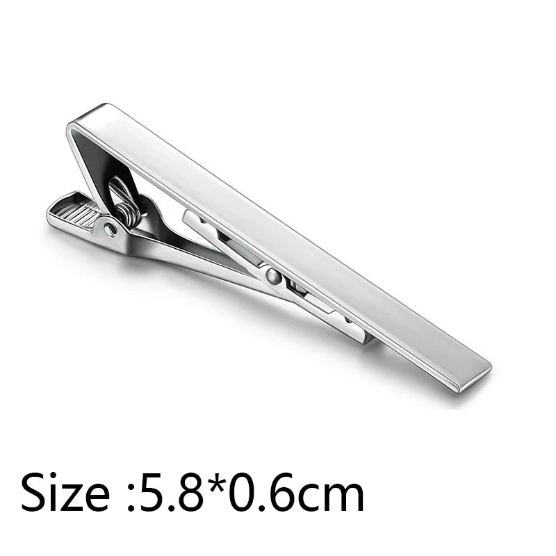 Tie Clip Men Metal Copper Simple Bar Clasp Practical Necktie Qme A1