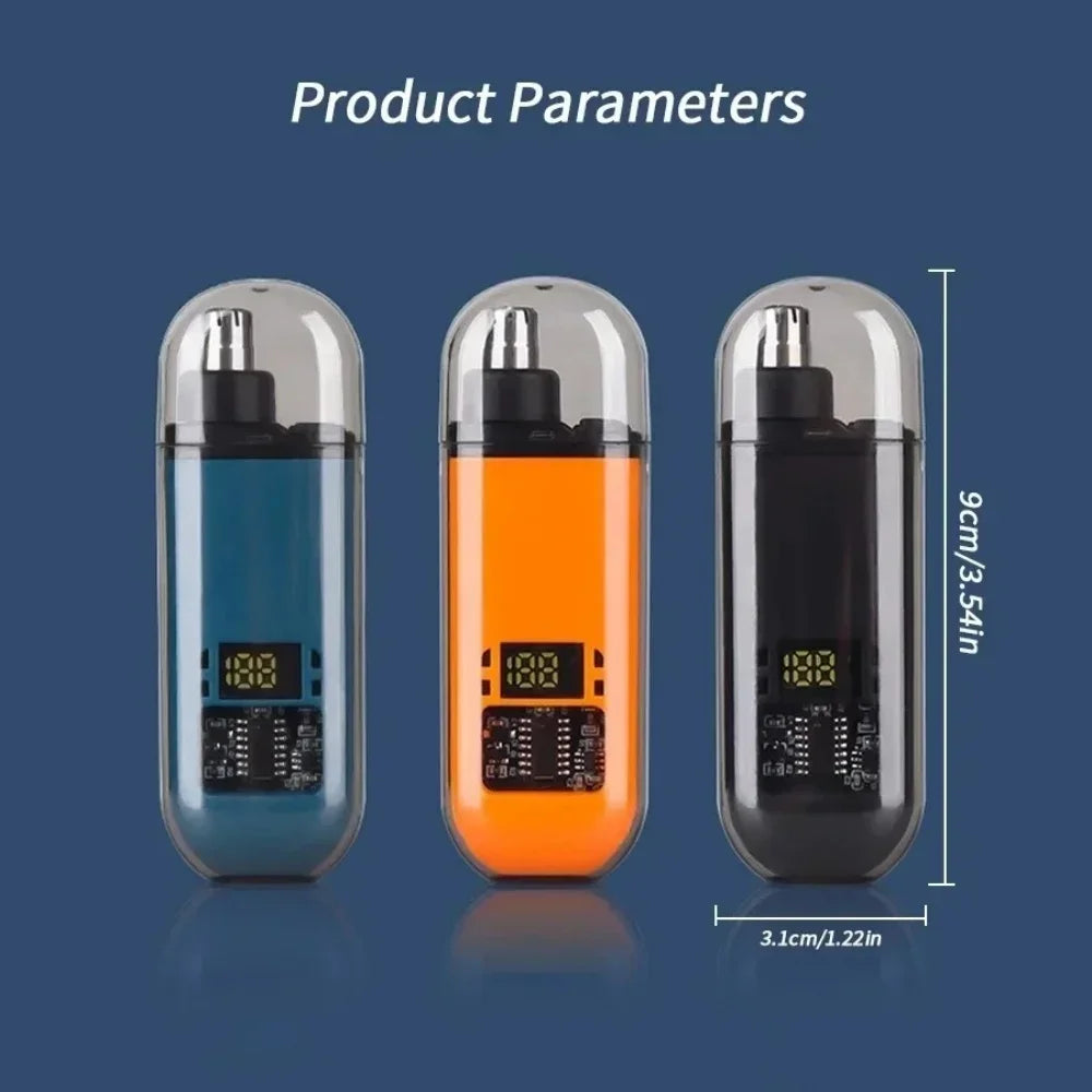 2-in-1 Nose Hair Trimmer Rechargeable Electric Nose Hair Clipper Portable Nose Trimmer Man Automatic Washable Shaving Trimmer Qme