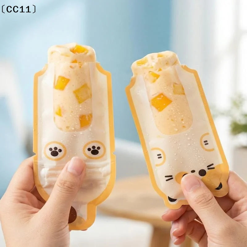 Cute Cartoon DIY Ice Bags Leak Proof Seal Homemade Lolly Summer Kids Qme