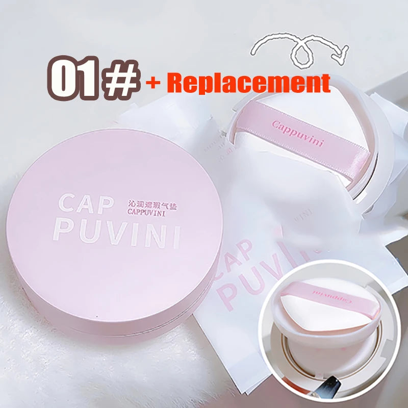 BB Cream Air Cushion Foundation Full Coverage Waterproof Long-lasting Concealer 3 Colors Cushion Compact Face Makeup Base Qme 01 With Replacement