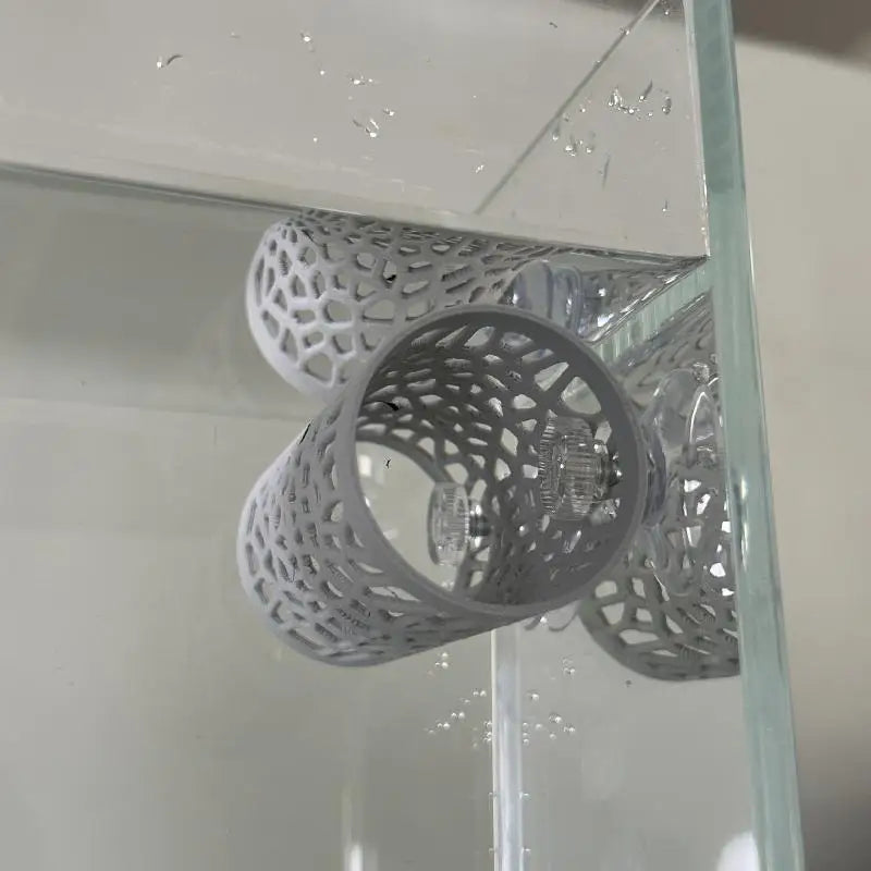 Suction Cup Fish Aquarium Hideout Resting Tube Bed Tunnel Hollow Qme