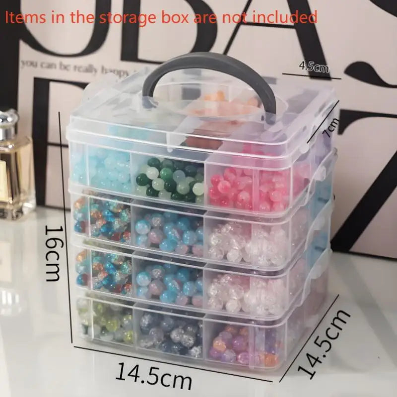 Transparent 18-Grid Stackable Compartment Slot Plastic Storage Box For Organizing Toys Jewelry Accessories Qme A4