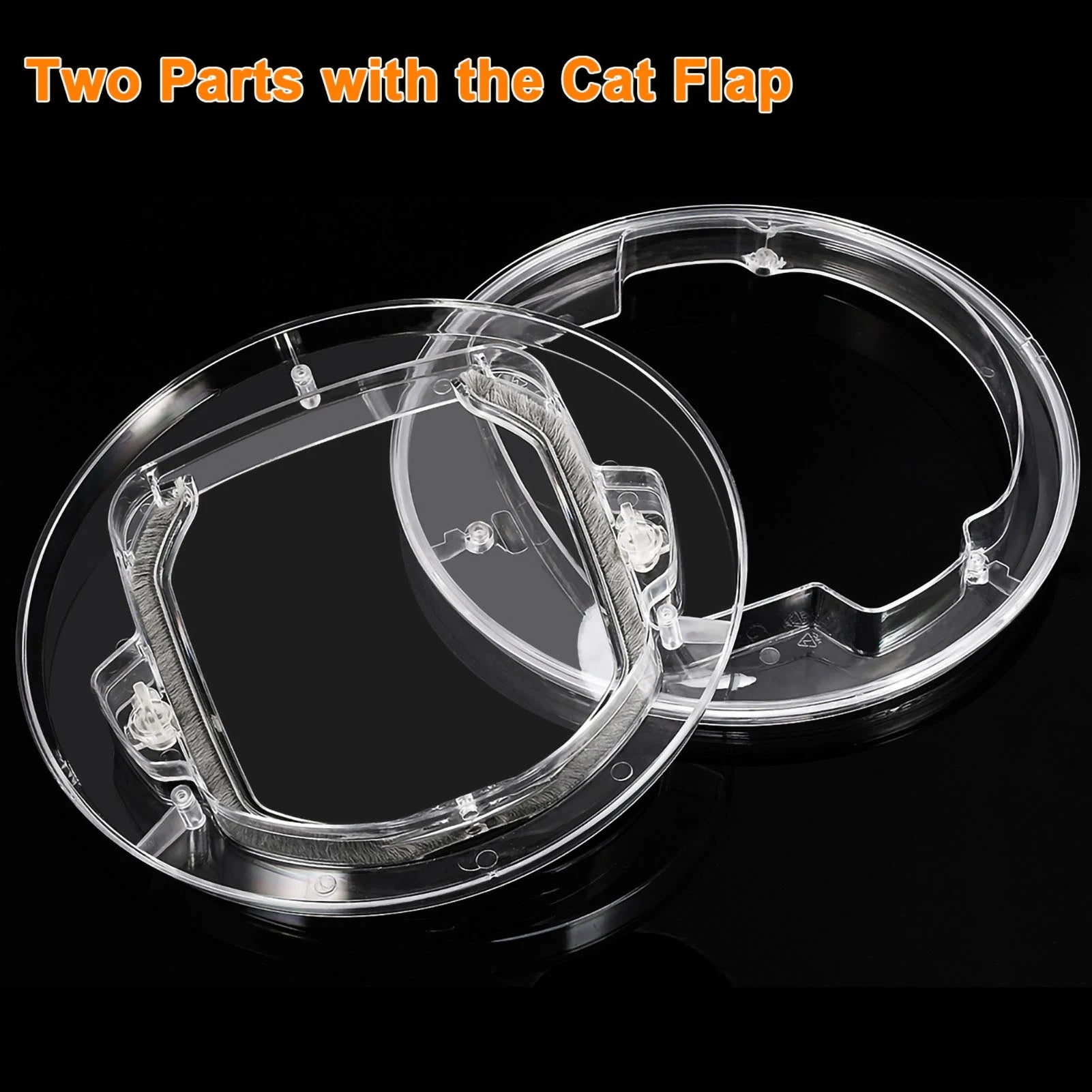 4 Way Locking Cat Flap Door Pet Access Hole Flexible Small Pet Door For Cats Small Dogs Puppy Indoor Outdoor Entry Exit Gate Qme