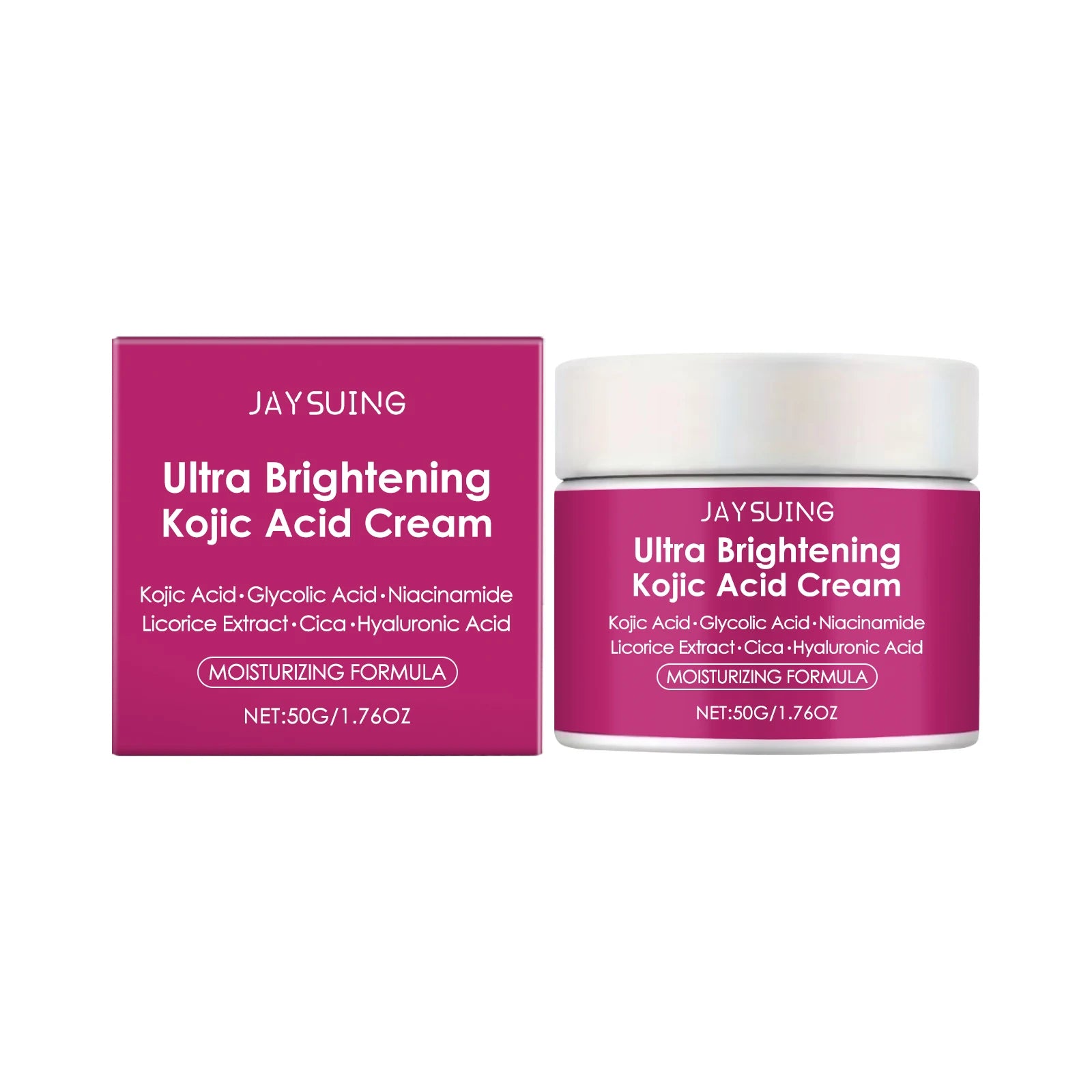 Kojic Acid Facial Cream Brightening Fast Lightens Melanin Remove Dull Pigment Strengthen Skin Barrier Moisturizes Face Cream 50g Qme 50g Boxed