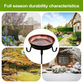 Metal Bird Bath Vintage Metal Feeder Outdoor Bird Bath Water Bowl For Garden Yard Patio Pathway Lawn Ground Park Hummingbird Qme China Mainland