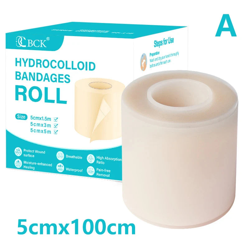1 Roll Scar Cover Tape Waterproof Self-adhesive Hydrocolloid Band Aid Qme 5cmx100cm A