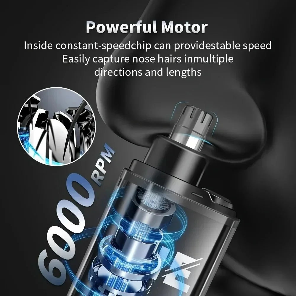 Suitable For Men USB Charging Nose And Ear Hair Trimmer Portable Electric Nose Hair Clipper Mini Compact Design Quick Charging Qme