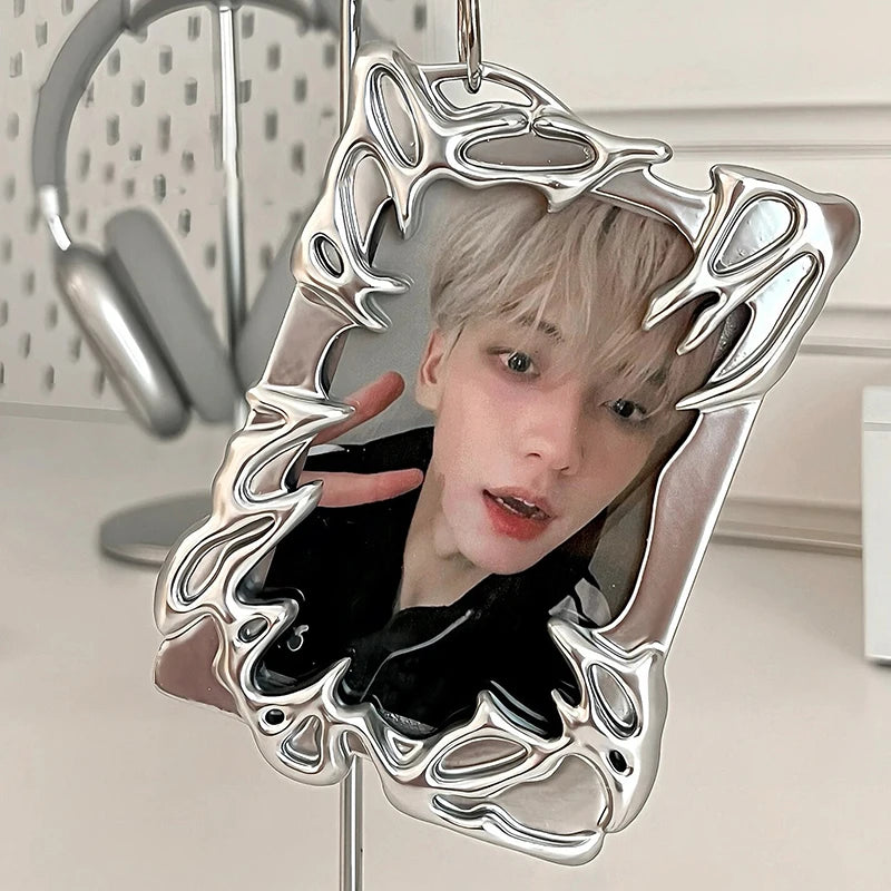 Design Electroplate Plasitic Frame Kpop Idol Photocard Holder Qme