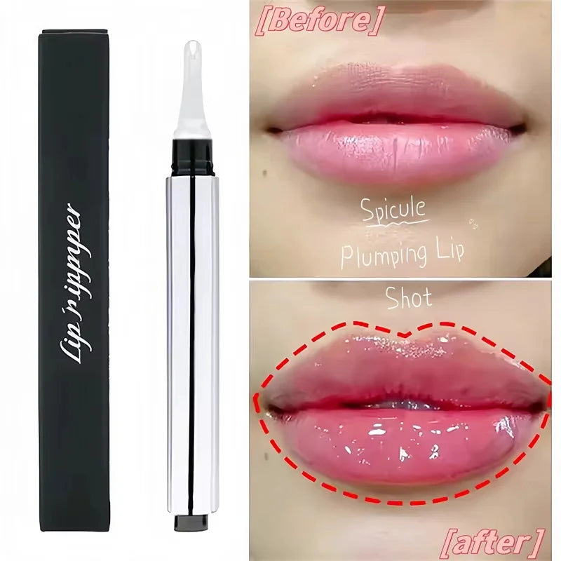Glow Tulip Lip Plumper Spicule Plumping Lip Shot Extreme Lip Plumper Gloss Extreme Volume Serum Oil Sexy Beauty Makeup Korean Qme 1pc