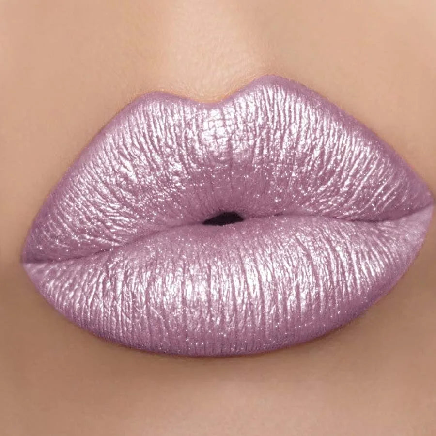 Glitter Shiny Metallic Lipstick Pearlescent Lip Tint Long Lasting Qme