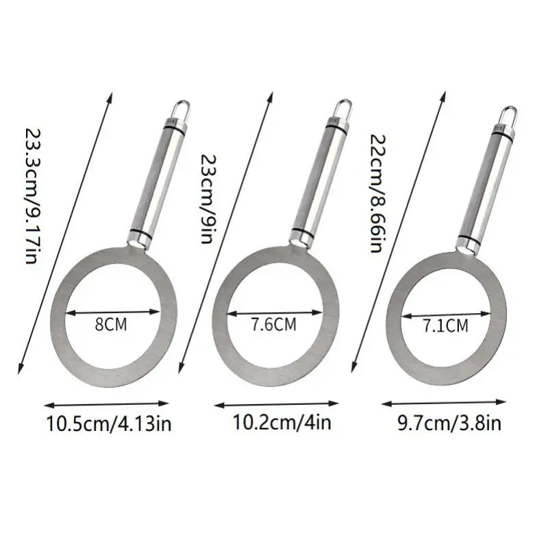 Professional Stainless Steel Brulee Rings Milk Tea Cups Baking Tools Qme