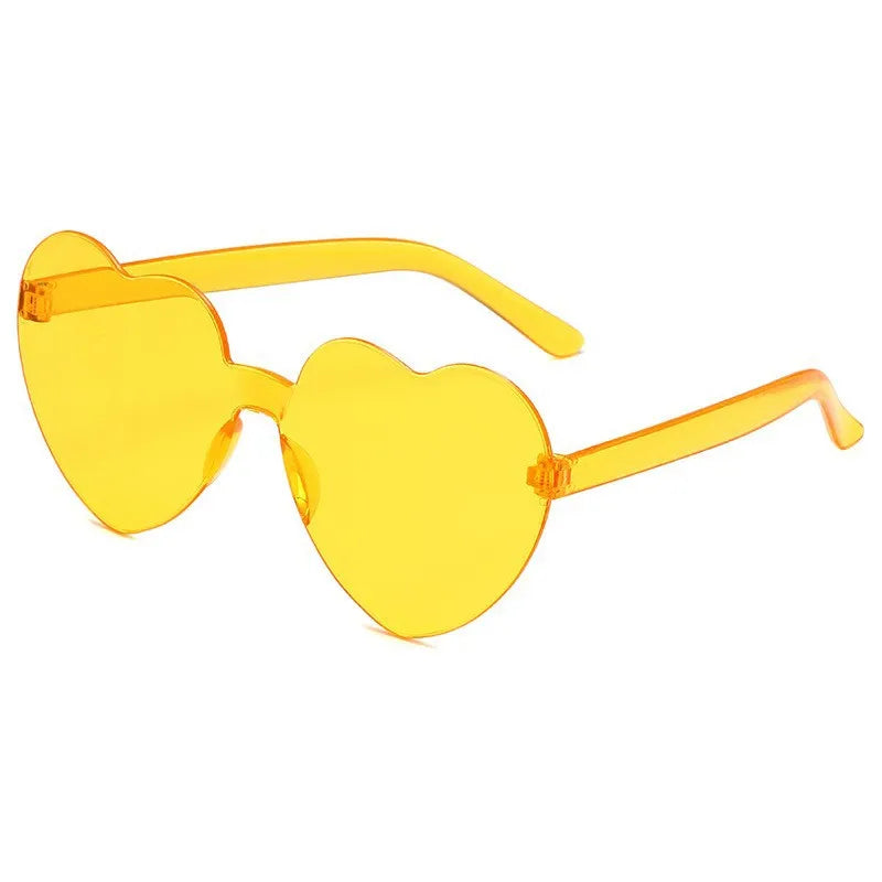 Heart Sunglasses Retail /Wholesale 5-15PCS Wedding Bachelorette Bridesmaid Beach Party Multi-Color Photo Props Gifts Qme SunglassesDYellow 10PCS