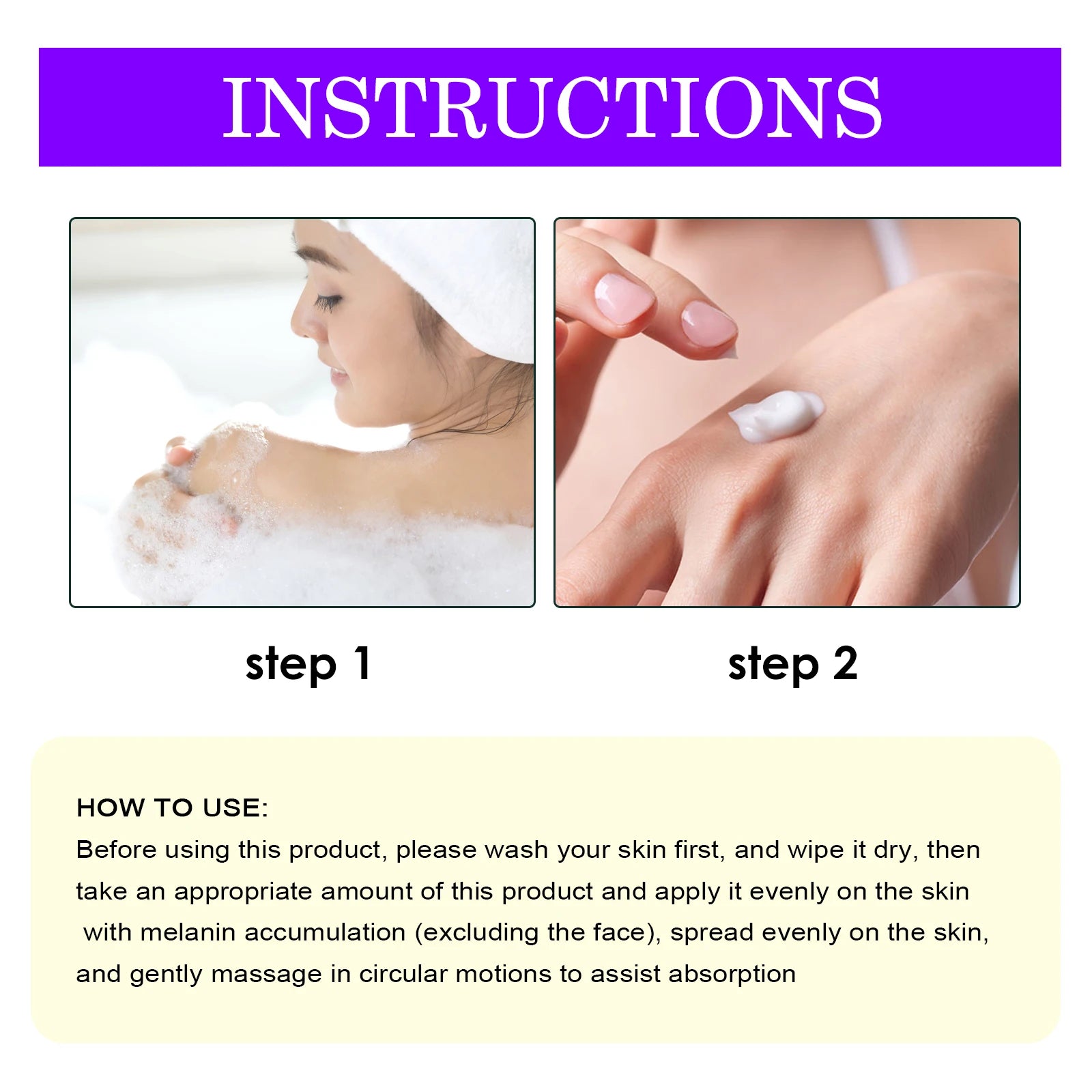 Inner Thighs Lightening Cream Private Area Armpit Buttock Dark Spots Whitening Lotion Body Brighten Melanin Even Skin Tone Qme
