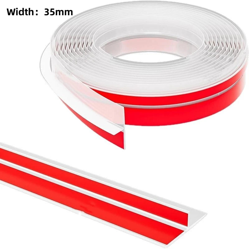 T-Shape Door Draft Stopper Dustproof Soundproof Self-adhesive Seal Strip Door Window Gap Windproof Silicone Weather Stripping Qme Transparent 1M