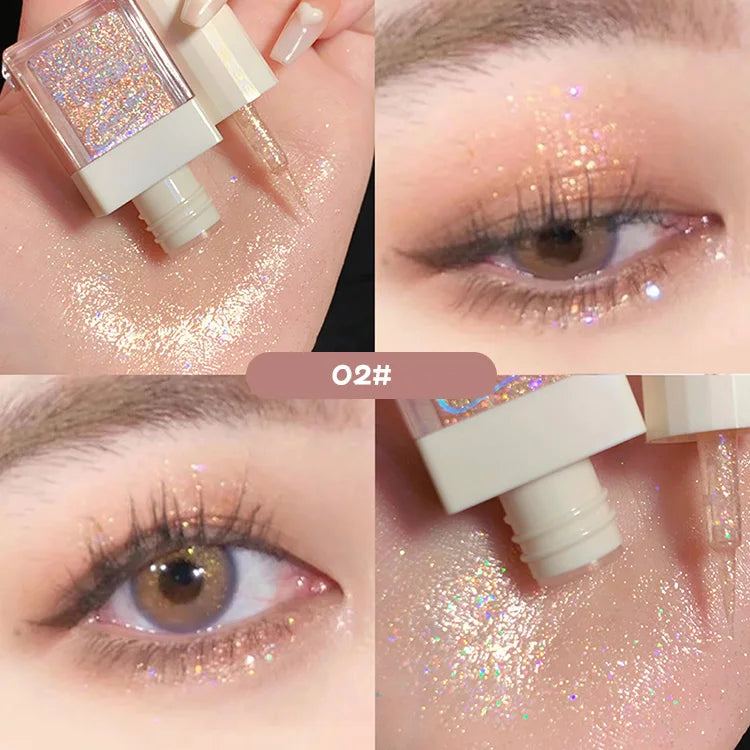 Gege Bear Liquid Eye Shadow Pearlescent Sequins Glitter Powder Qme GX1013-2