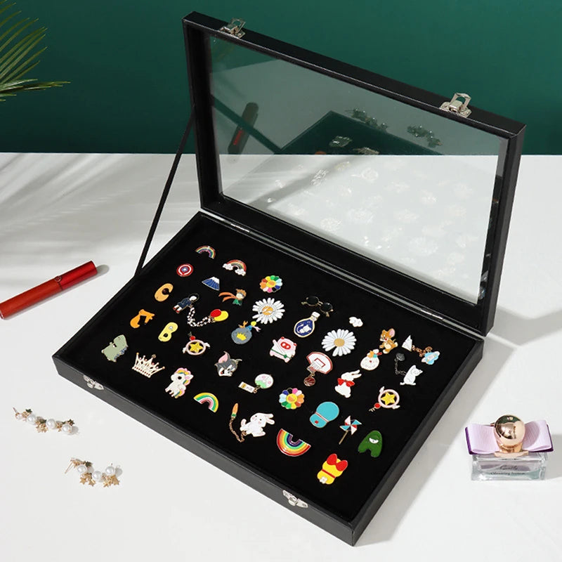 Medal Jewelry Collection Display Frame Pin Case Badge Storage Box Qme